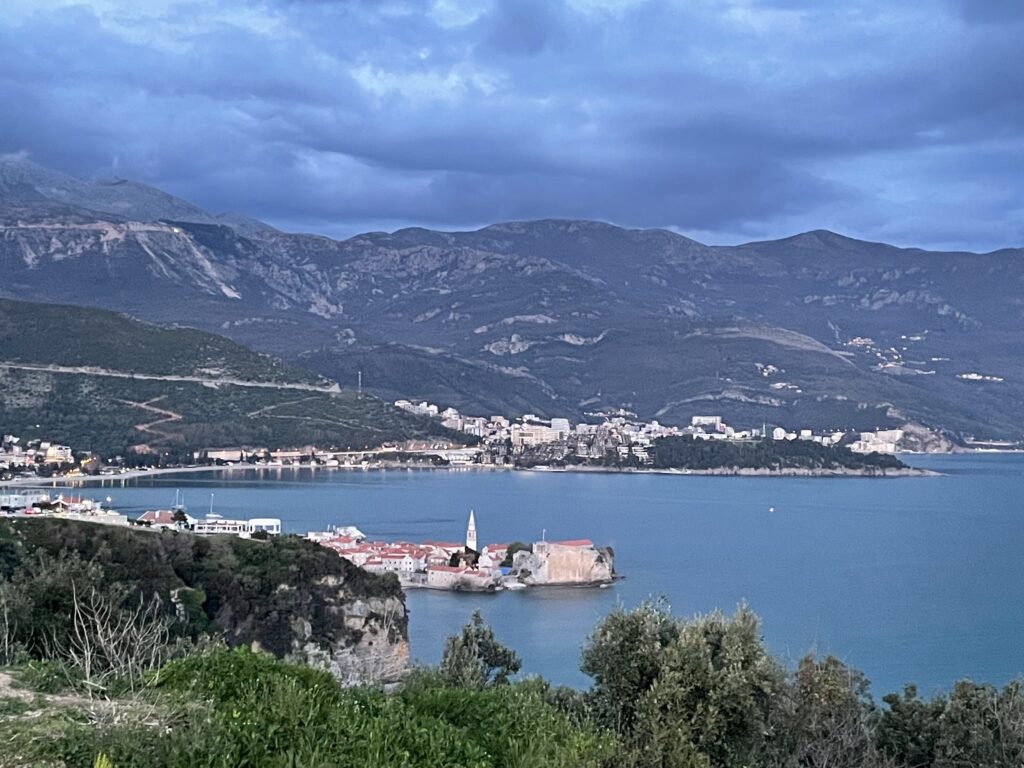 View of Budva Old Town from Mogren fortress 